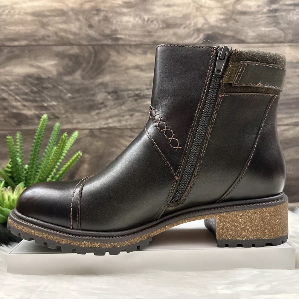 Earth Elements Taylen Boot Lug Sole Patchwork Ankle Boots Size 10. - Picture 8 of 9